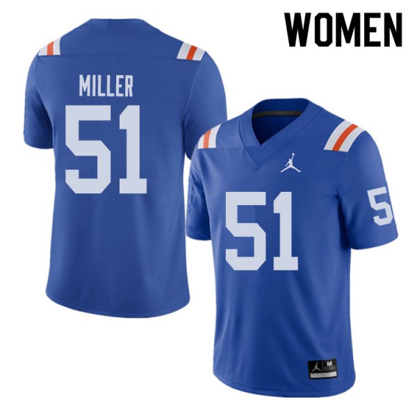 Jordan Brand Women #51 Ventrell Miller Florida Gators Throwback Alternate College Football Jerseys
